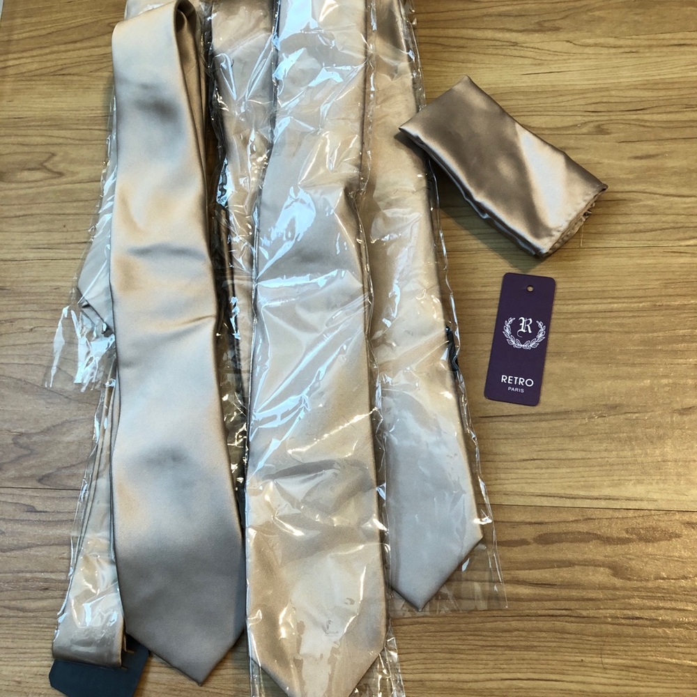 Champagne color Wedding ties